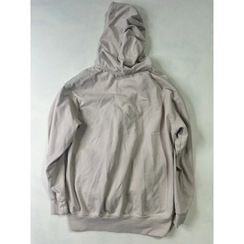 Nike Full Zip Hoodie Mens Small Tan‎ Taupe Embroidered Swoosh Sweatshirt